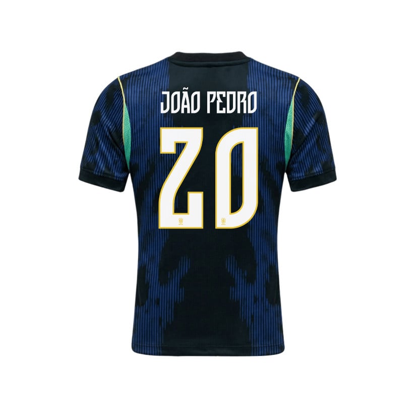 João Pedro 20 Brazil 2026 YOUTH Away Jersey & Shorts Set - Blue