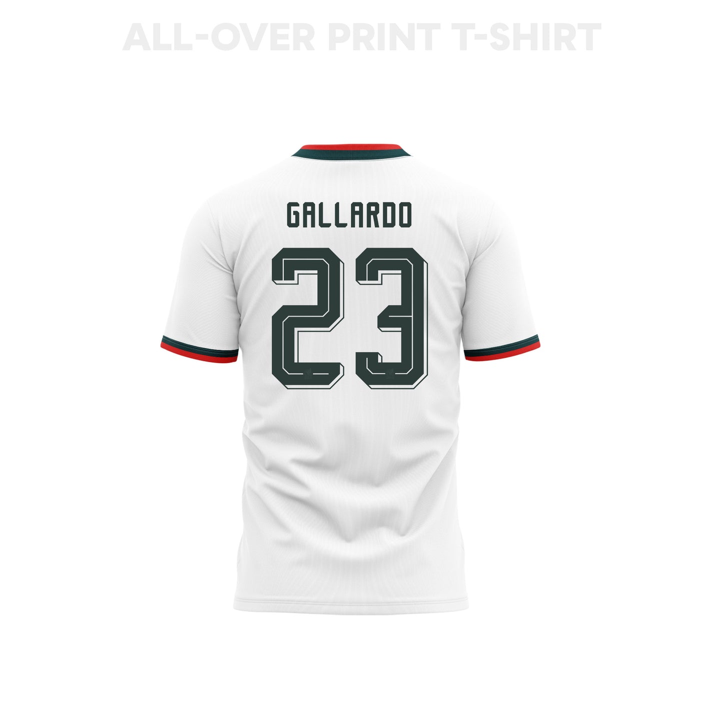 Jesús Gallardo 23 Youth Mexico 2026 Away 3D T-shirt Fully Printed – White