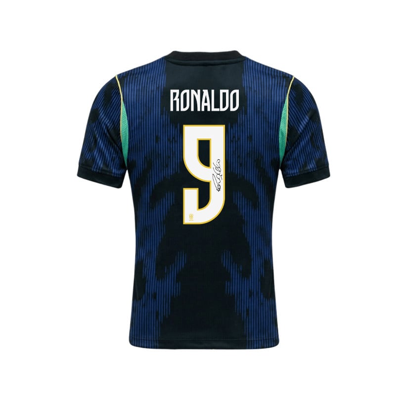Ronaldo Nazário 9 Brazil 2026 YOUTH Away Jersey & Shorts Set - Blue