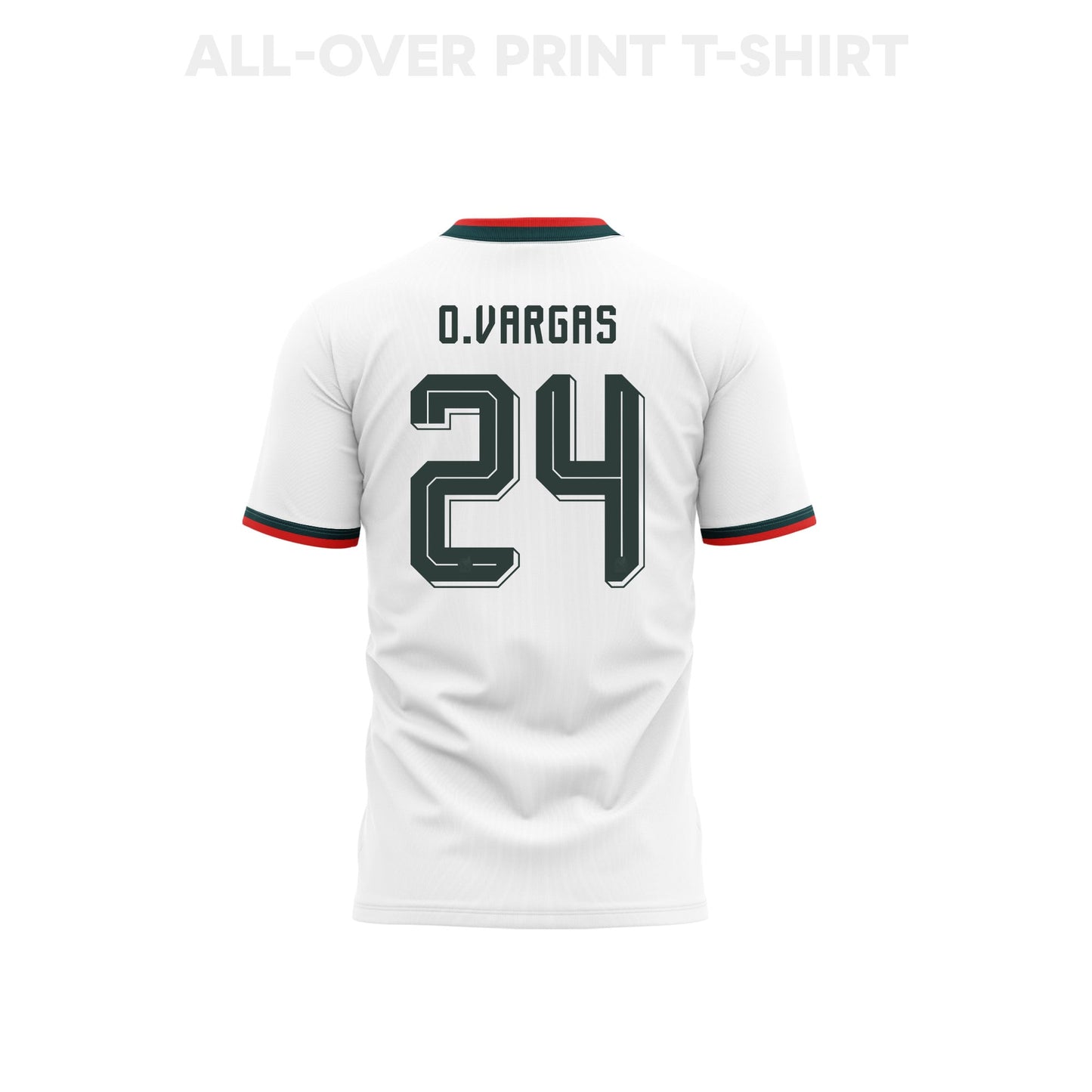 Obed Vargas 24 Youth Mexico 2026 Away 3D T-shirt Fully Printed – White