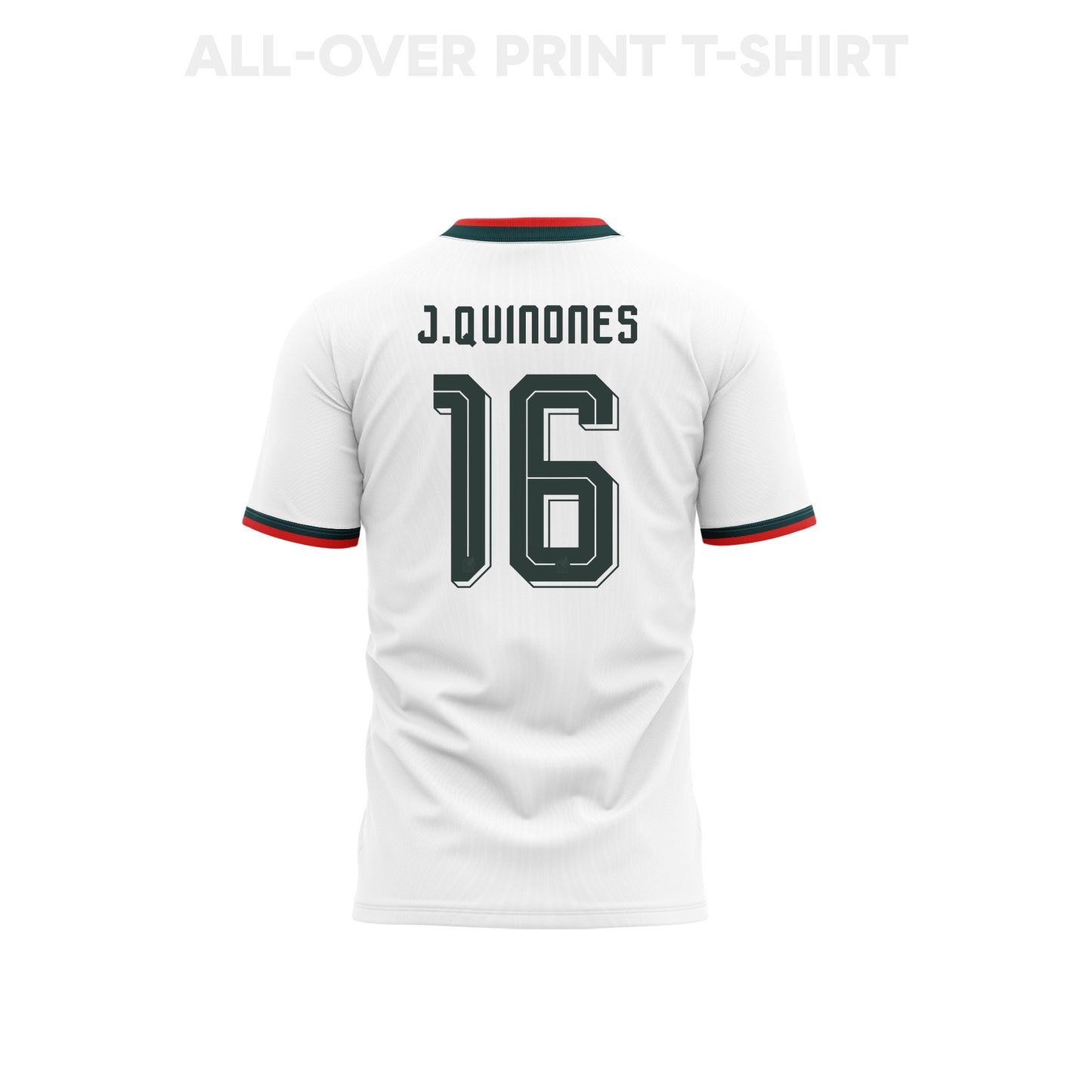 Julián Quiñones 16 Youth Mexico 2026 Away 3D T-shirt Fully Printed – White