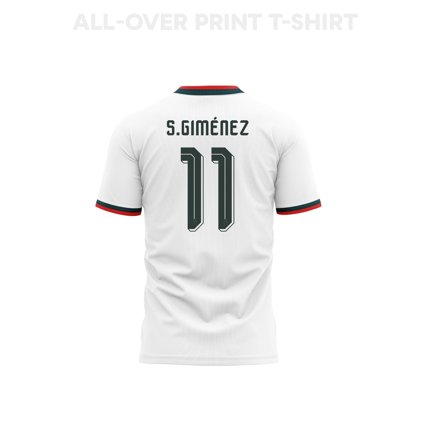 Santiago Giménez 11 Youth Mexico 2026 Away 3D T-shirt Fully Printed – White