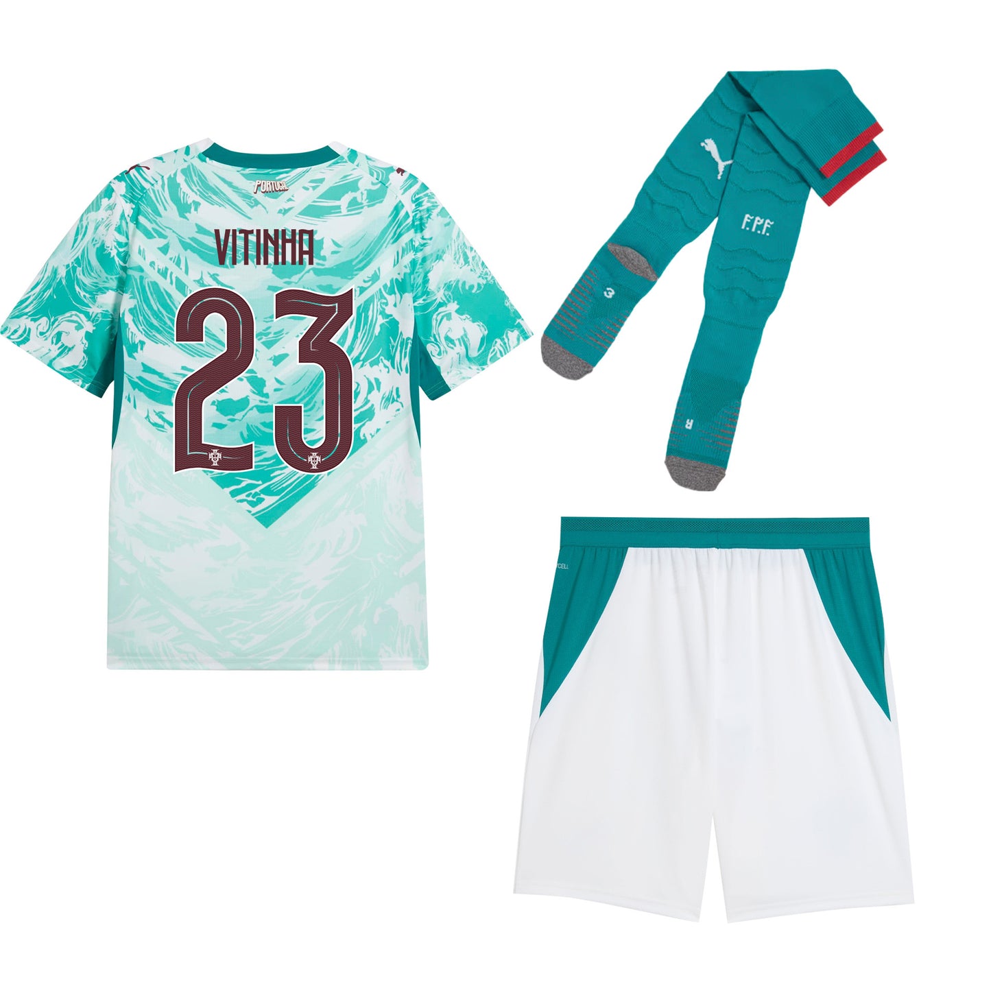 Vitinha 23 Portugal 2026 Away Men Kit Set – White
