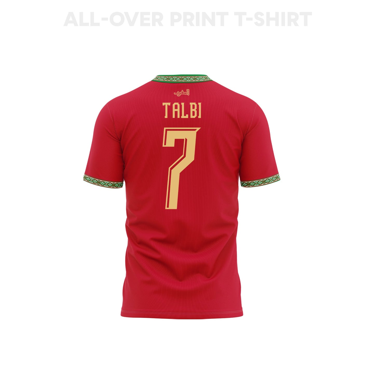 Chemsdine Talbi 7 Youth Morocco 2026 Home 3D T-shirt Fully Printed – Red