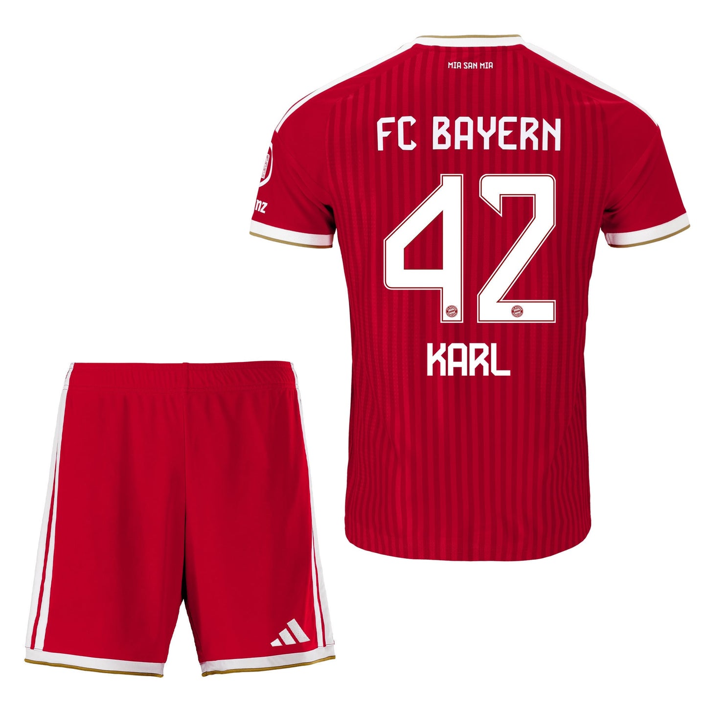 Lennart Karl 42 Bayern Munich 2026/27 Youth Home Jersey & Shorts Set - Red