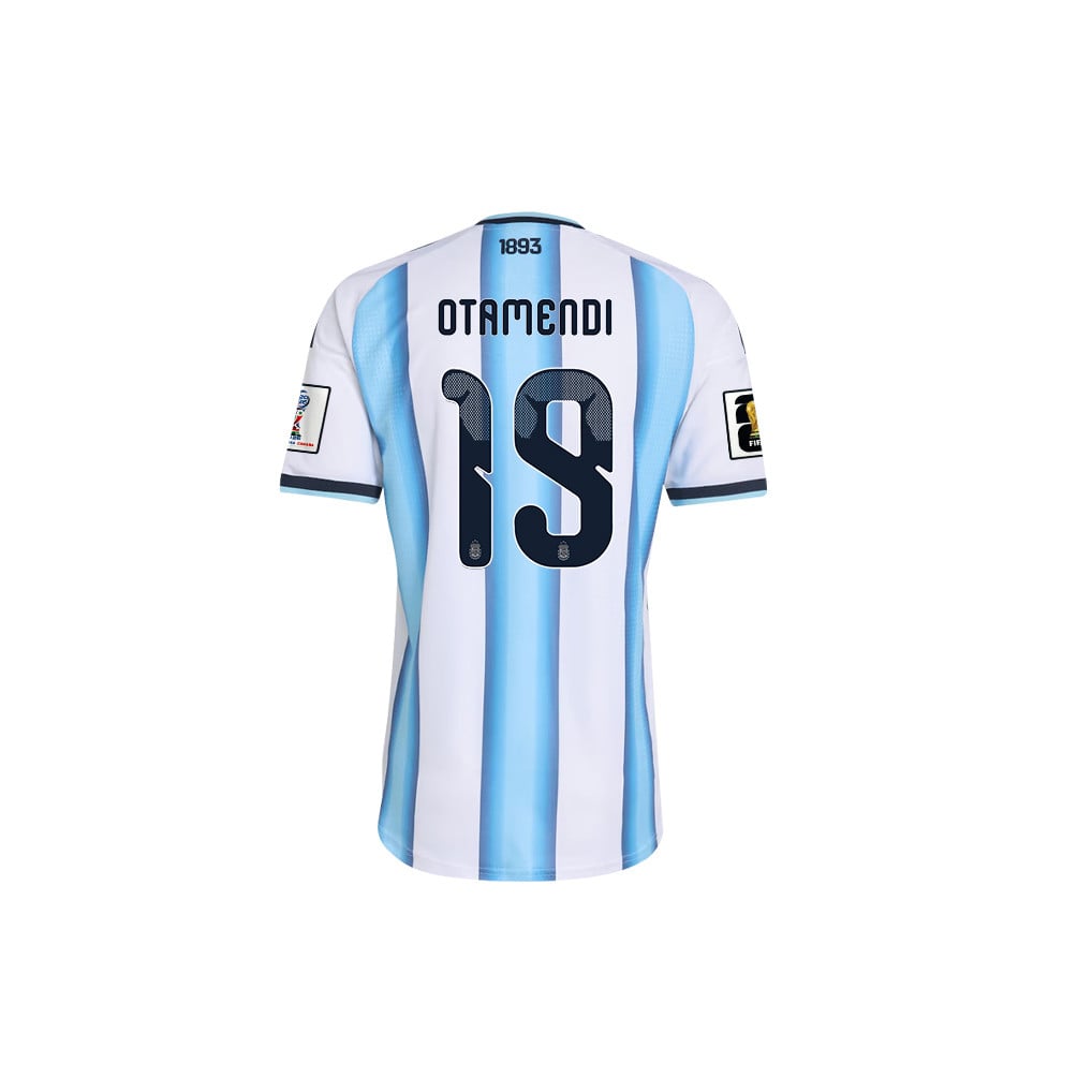 Nicolás Otamendi 19 Argentina 2026 Youth Home Jersey & Shorts Set - White