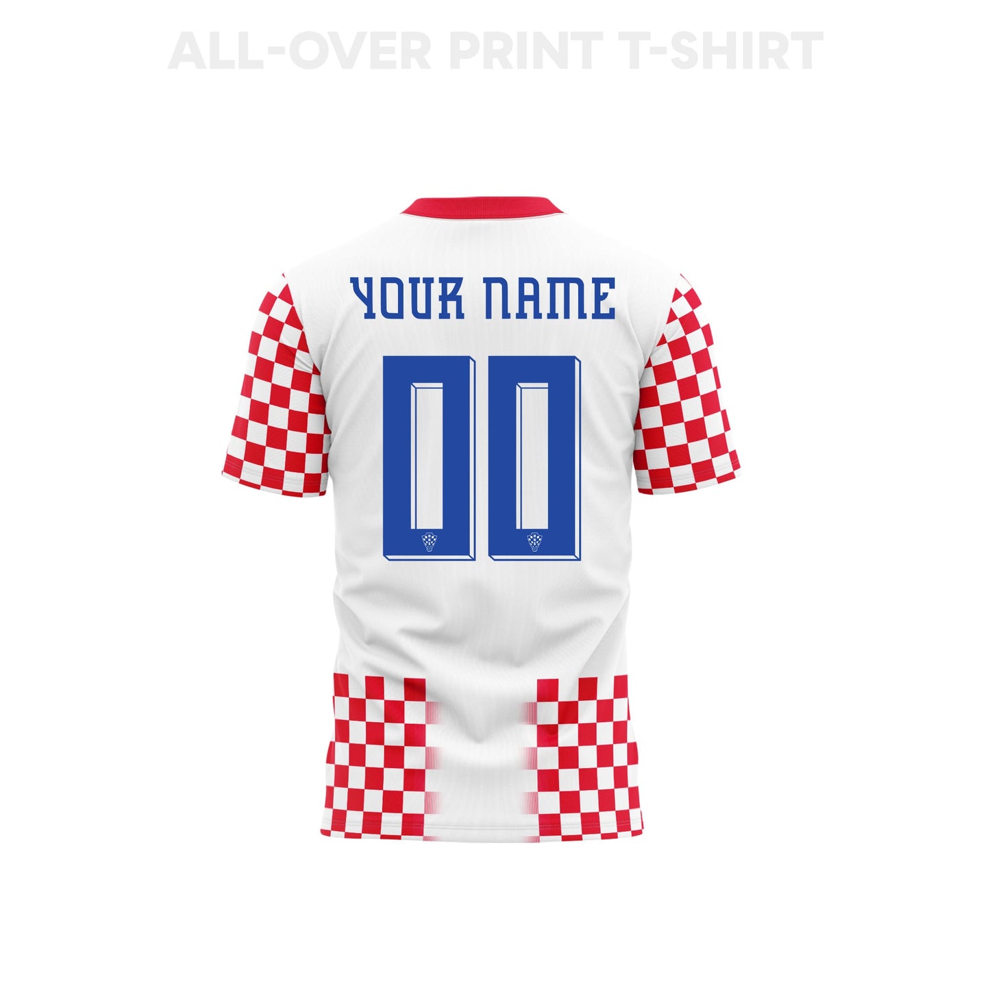Croatia 2026 Youth Home 3D T-shirt Fully Printed – Personalized – White