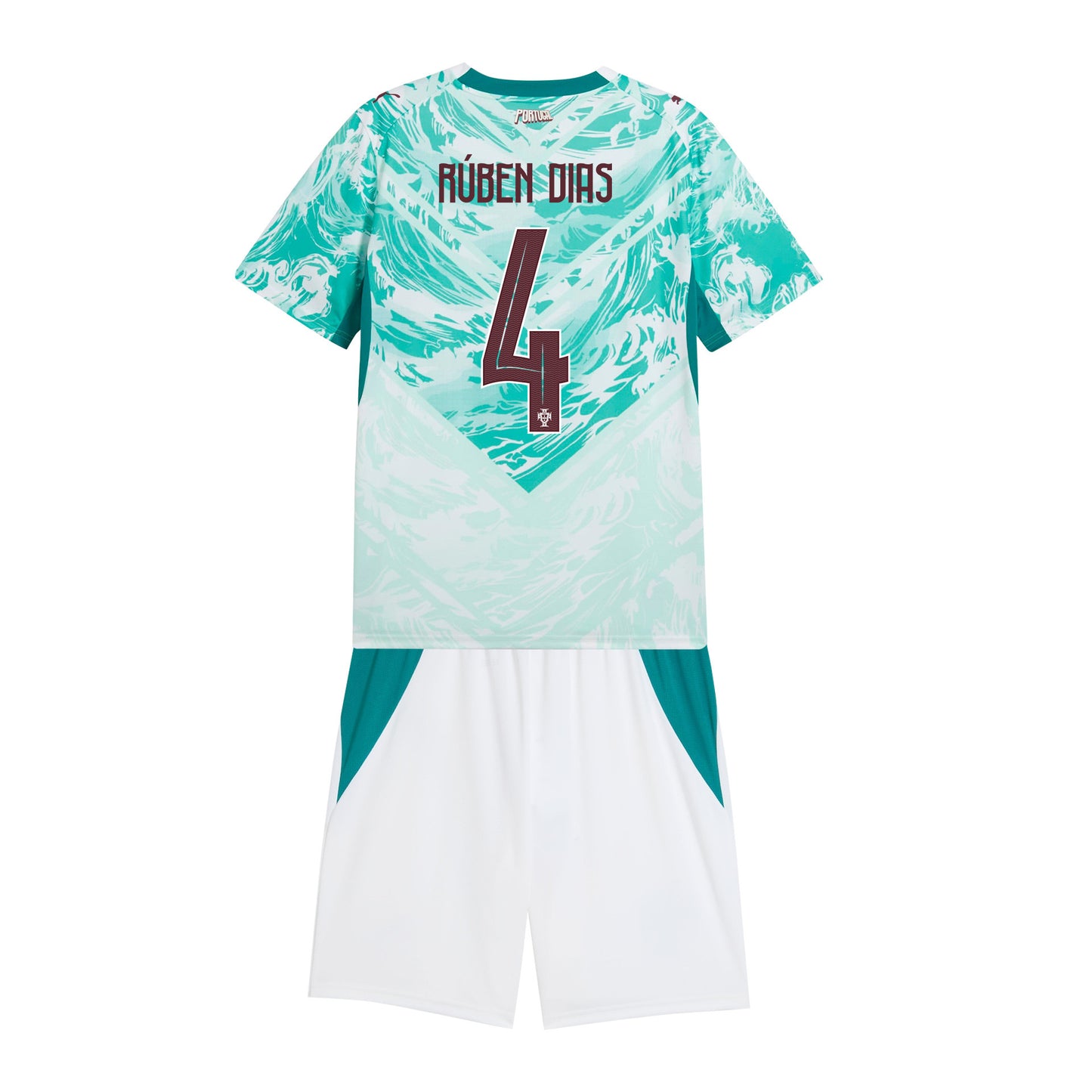 Rúben Dias 4 Portugal 2026 Youth Away Jersey & Shorts Set - White