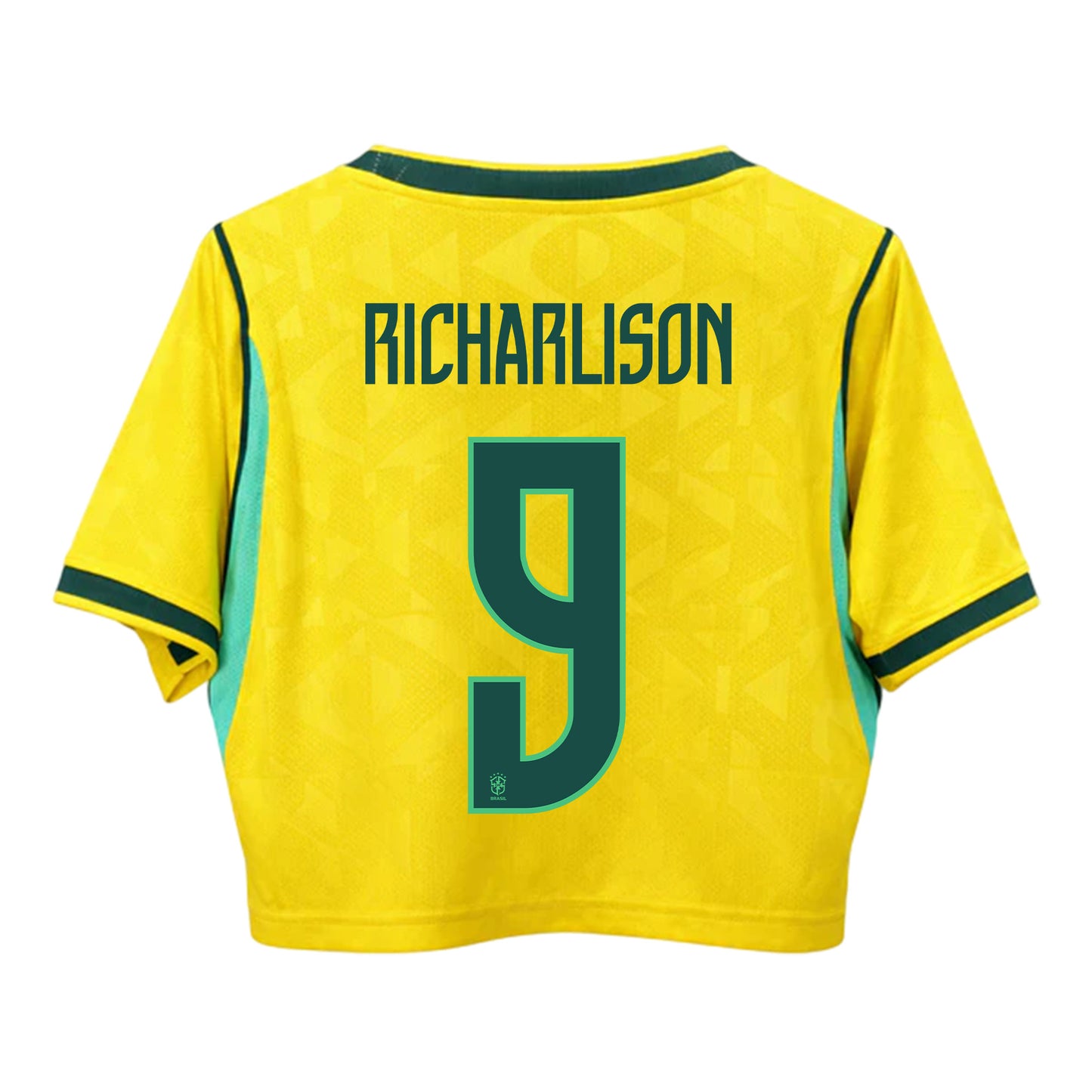 Richarlison 9 Brazil 2026 Home Women's Cropped Jersey - Yellow