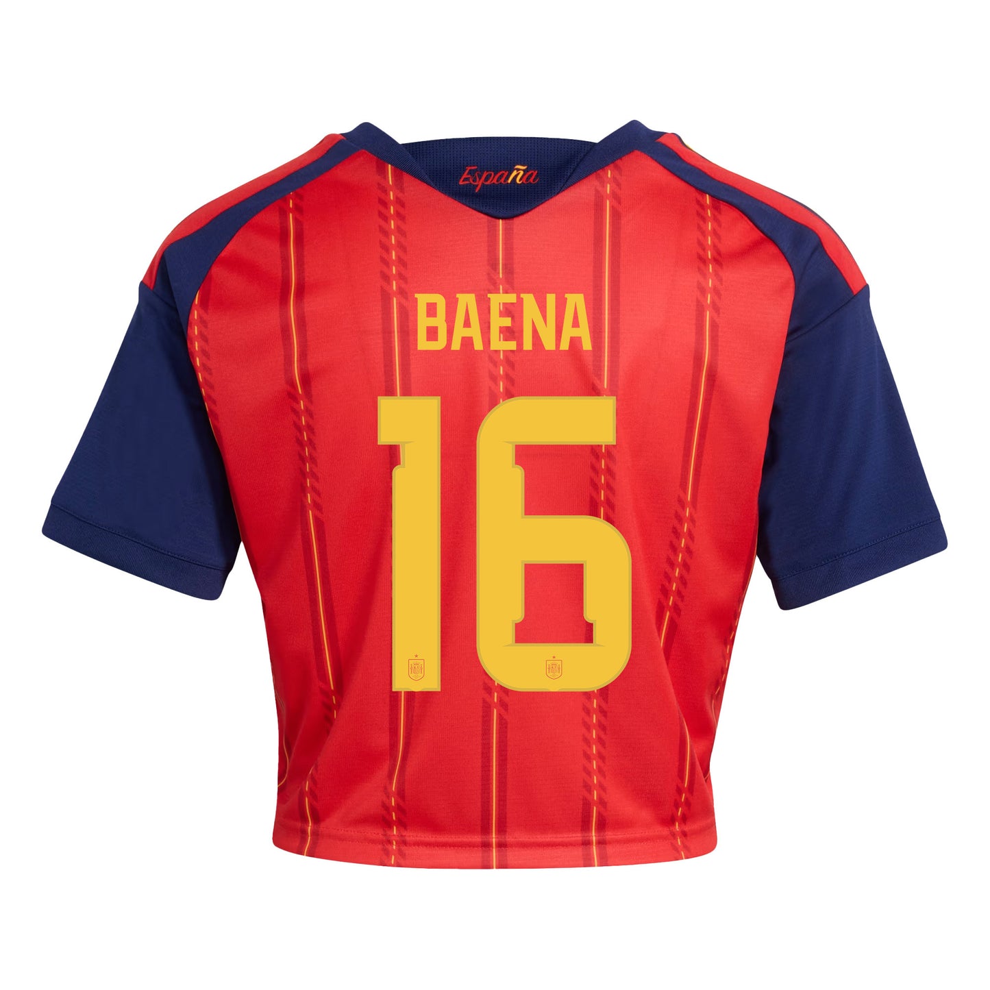 Alex Baena 16 Spain 2026 Home Women's Cropped Jersey - Red