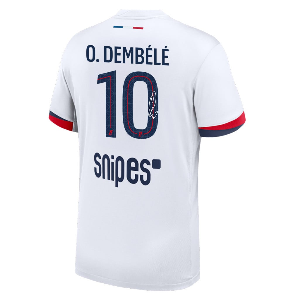 Ousmane Dembélé 10 Signature Paris Saint-Germain 25/26 Away Men Jersey - White