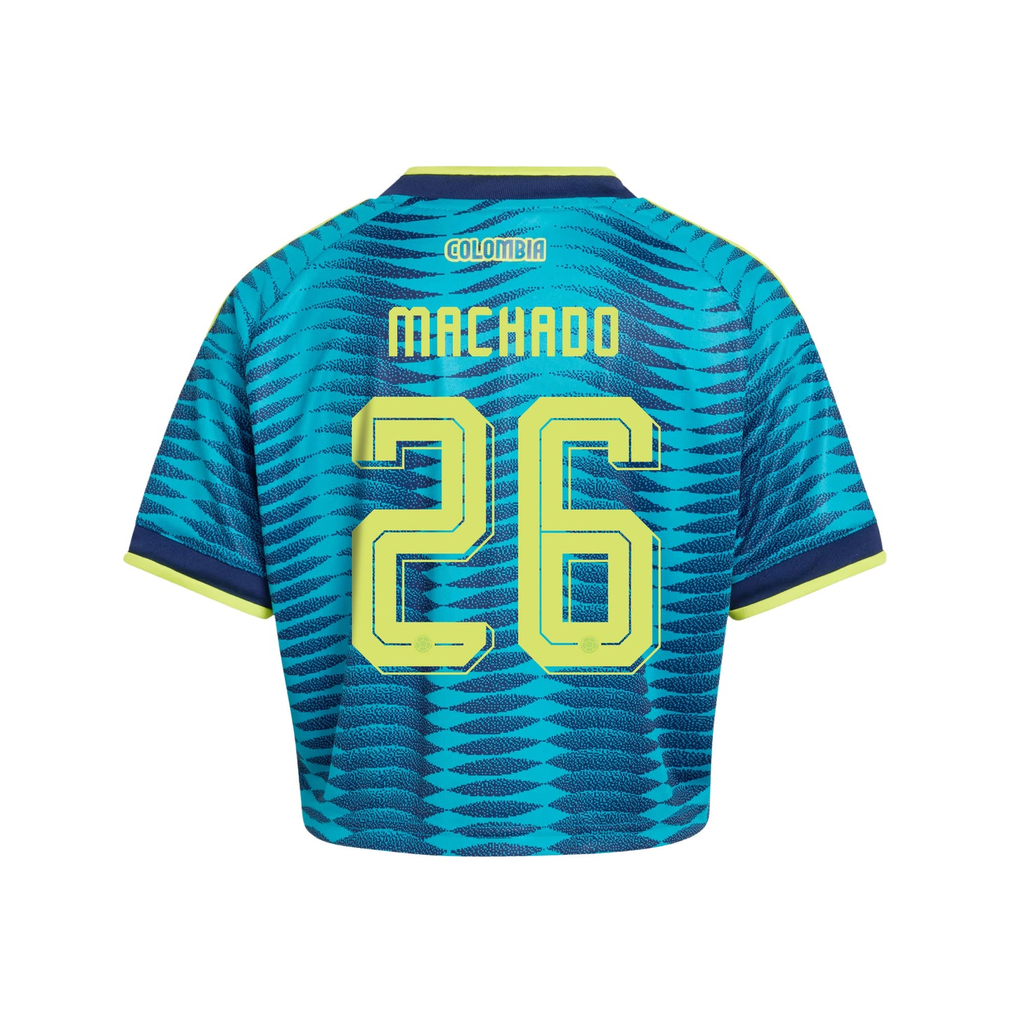 Deiver Machado 26 Colombia 2026 Away Women's Cropped Jersey - Turquoise