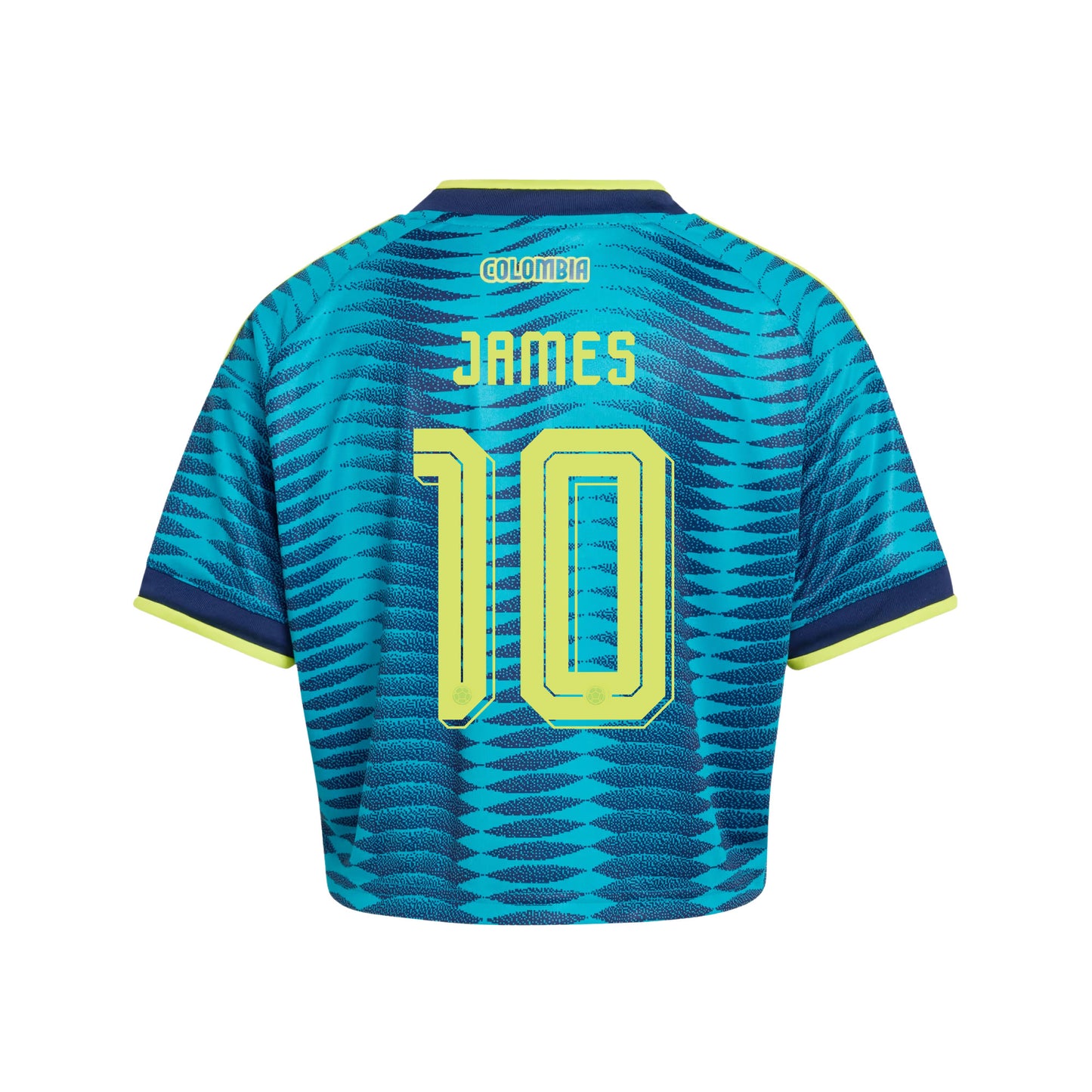 James Rodriguez 10 Colombia 2026 Away Women's Cropped Jersey - Turquoise