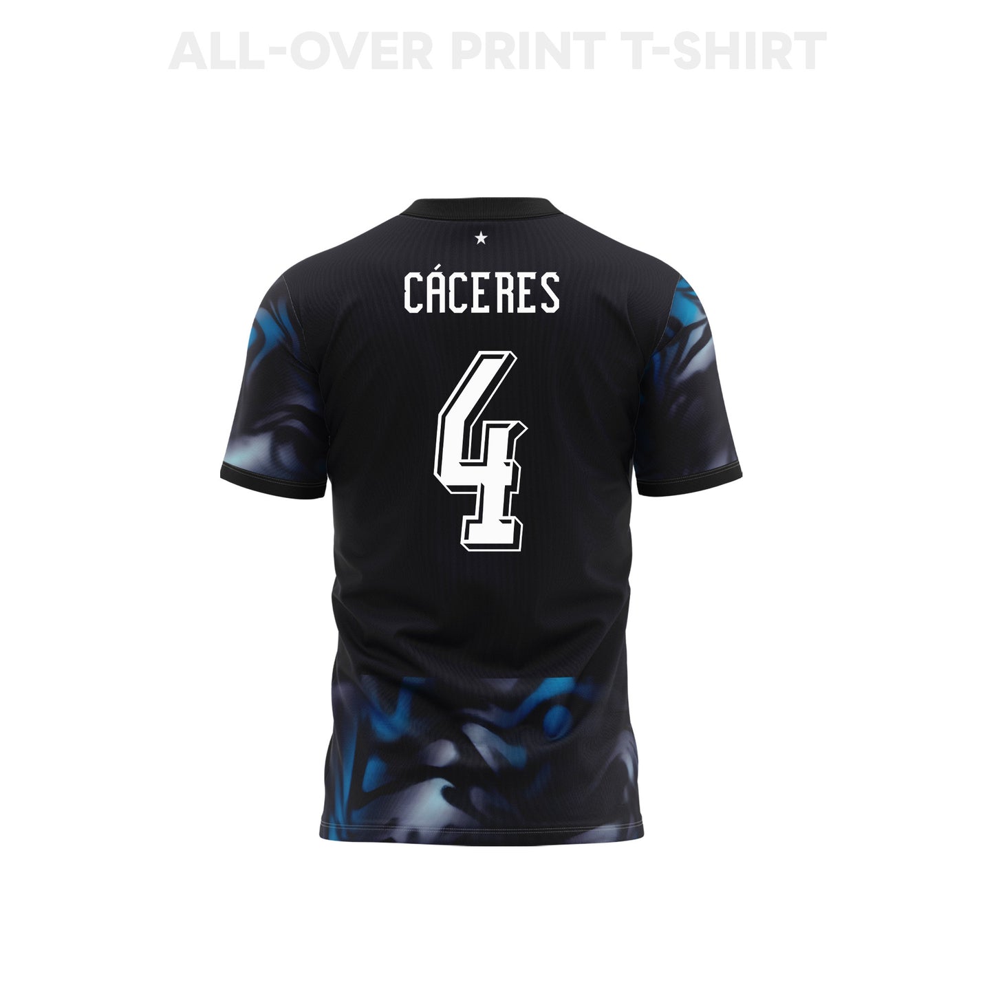 Juan Cáceres 4 Paraguay 2026 Away 3D T-Shirt Fully Printed – Unisex, Navy