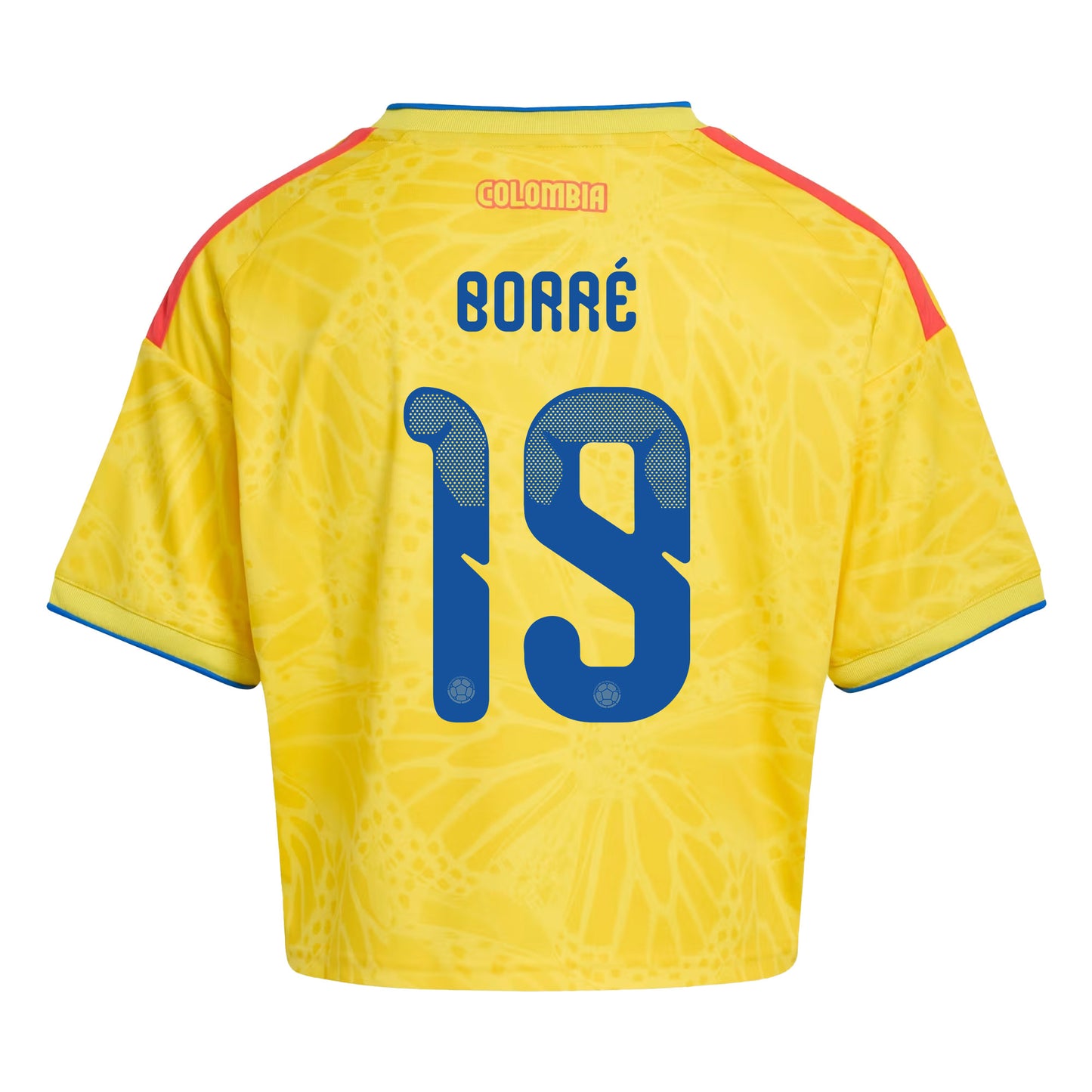 Rafael Borré 19 Colombia 2026 Home Women's Cropped Jersey - Yellow