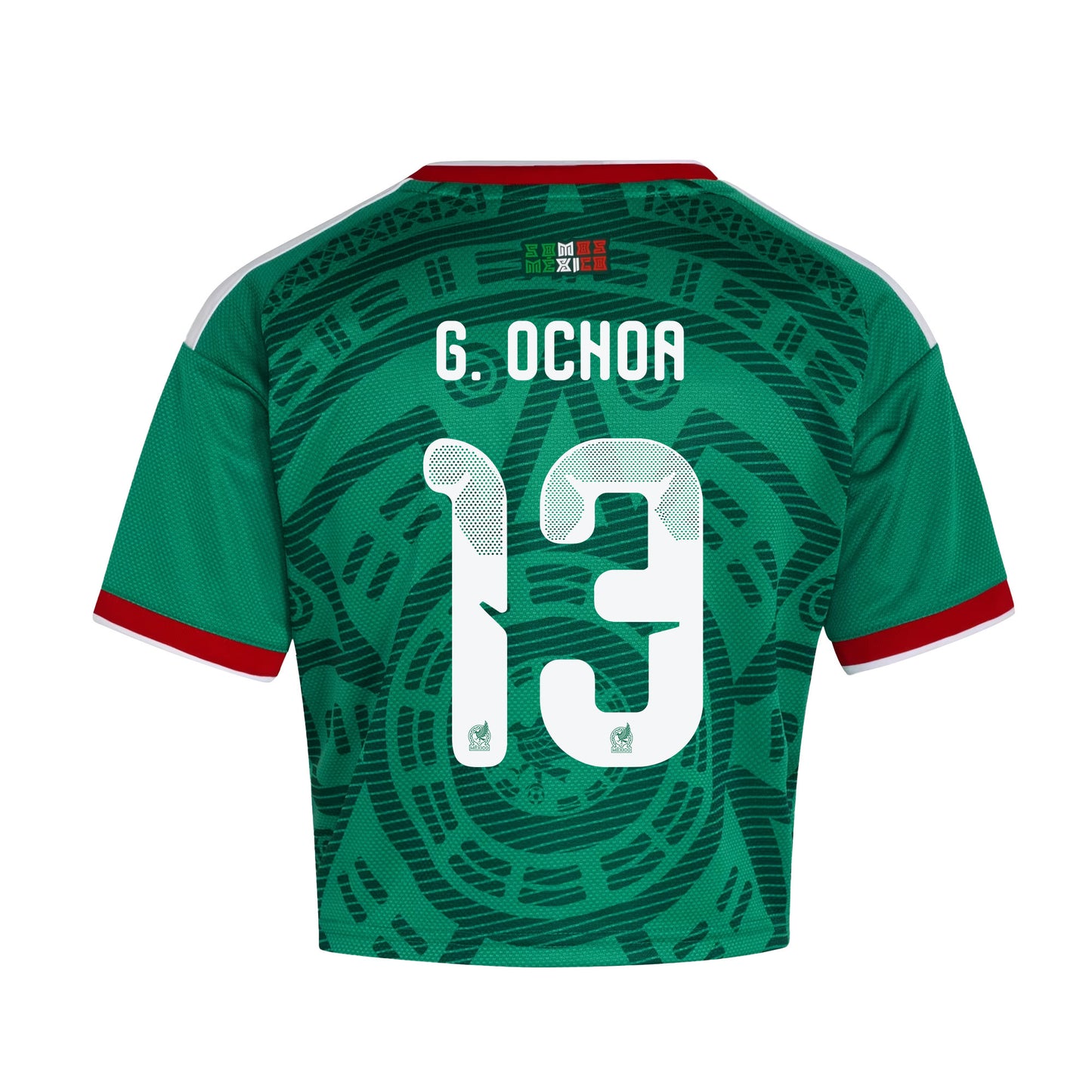 Guillermo Ochoa 13 Mexico 2026 Home Women's Cropped Jersey - Green