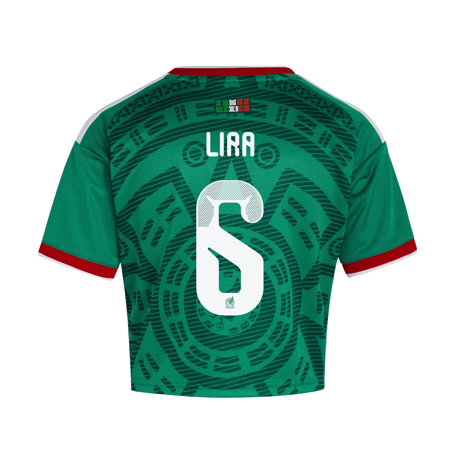 Erik Lira 6 Mexico 2026 Home Women's Cropped Jersey - Green
