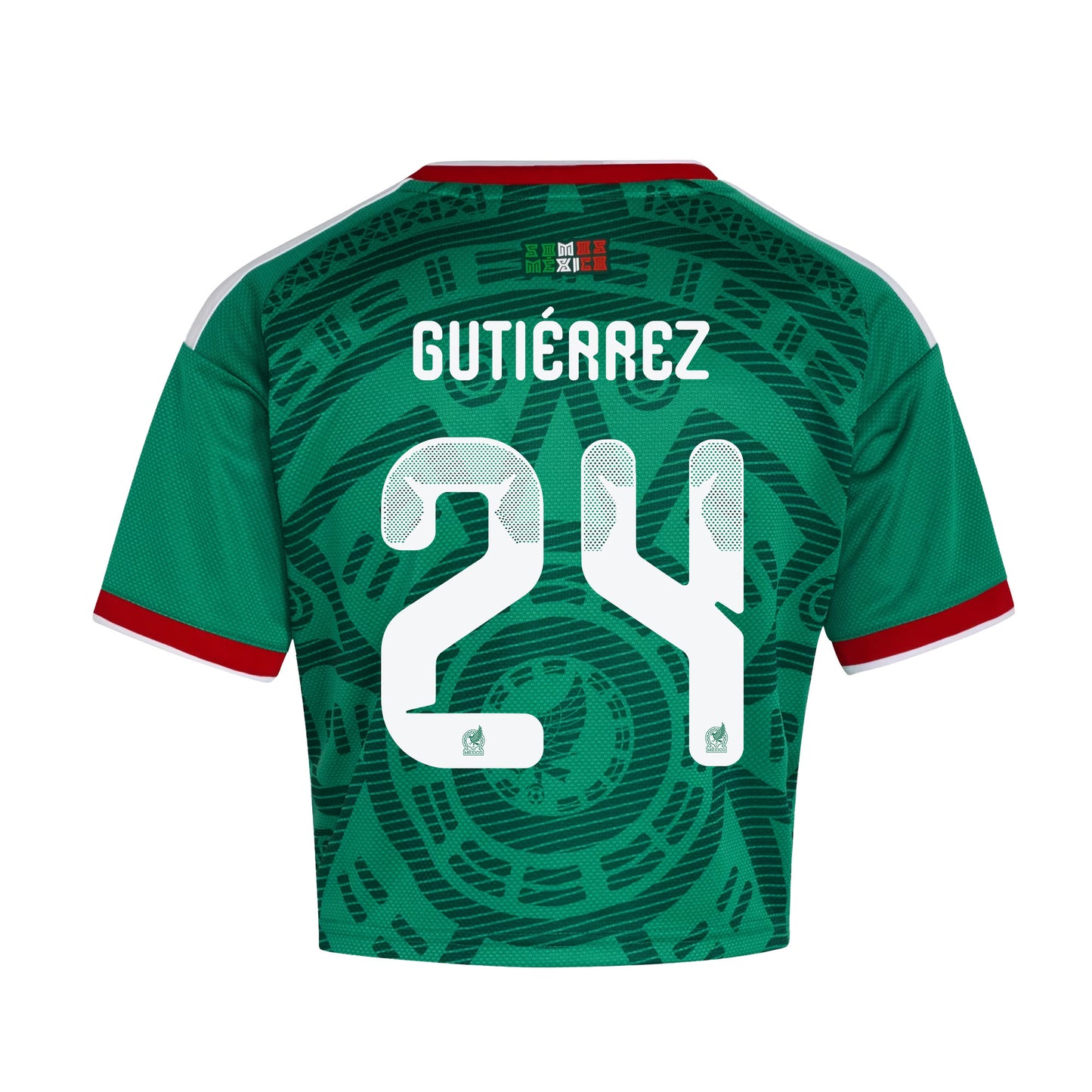 Brian Gutiérrez 24 Mexico 2026 Home Women's Cropped Jersey - Green