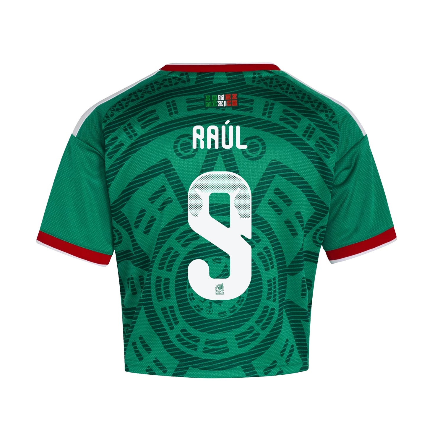 Raúl Jiménez 9 Mexico 2026 Home Women's Cropped Jersey - Green
