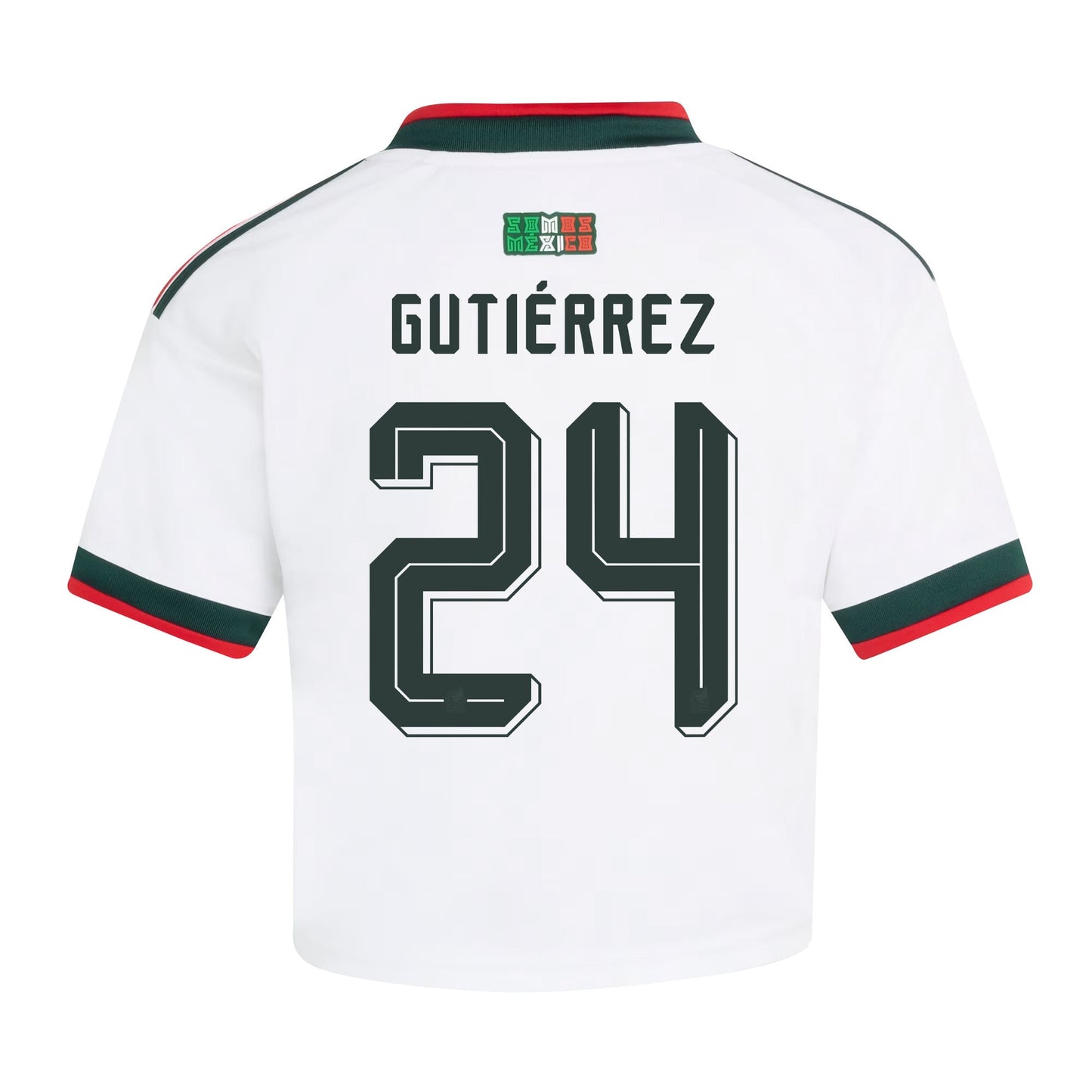 Brian Gutiérrez 24 Mexico 2026 Away Women's Cropped Jersey - White