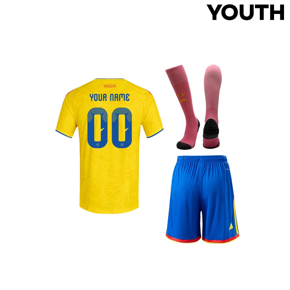 Colombia 2026 YOUTH Home Kit Set – Personalized - Yellow