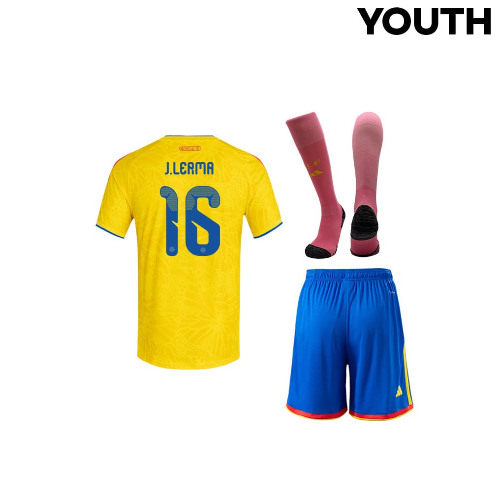 Jefferson Lerma 16 Colombia 2026 YOUTH Home Kit Set – Yellow