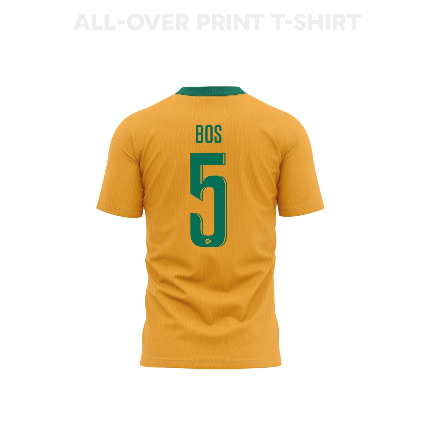 Jordan Bos 5 Youth Australia 2026 Home 3D T-shirt Fully Printed – Yellow