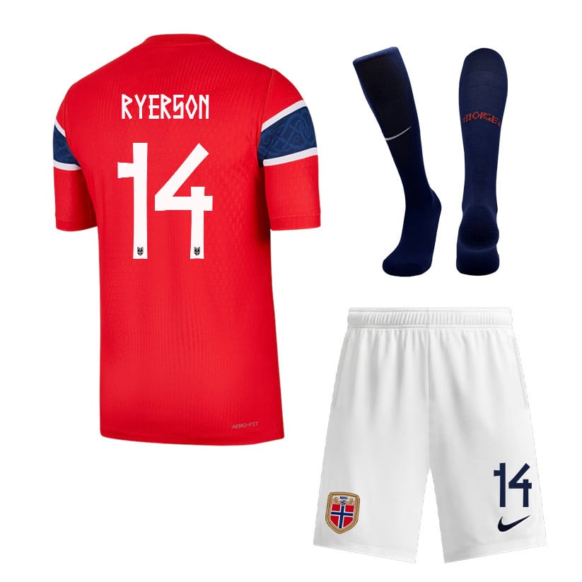 Julian Ryerson 14 Norway 2026 Home Men Kit Set – Red