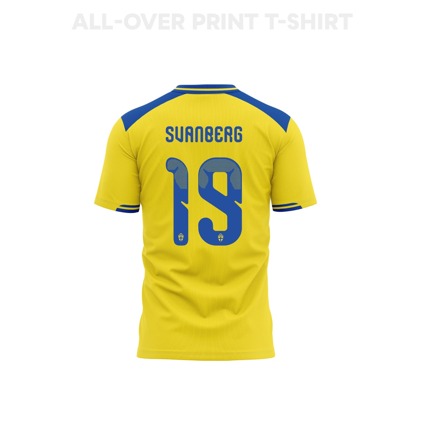 Mattias Svanberg 19 Sweden 2026 Home 3D T-Shirt Fully Printed – Unisex, Yellow