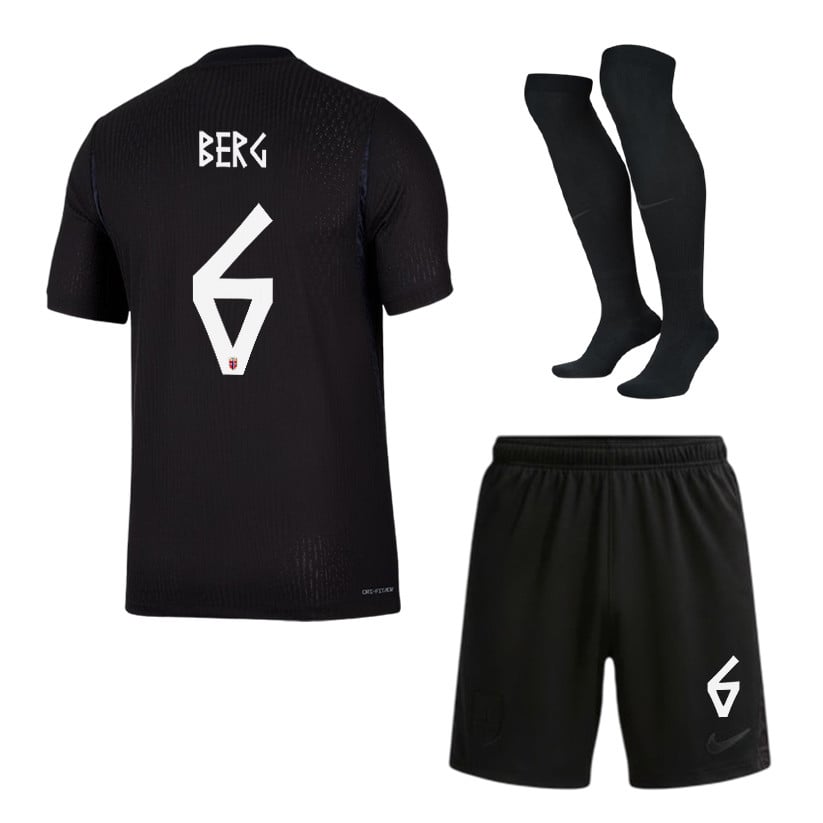 Patrick Berg 6 Norway 2026 Away Men Kit Set – Black