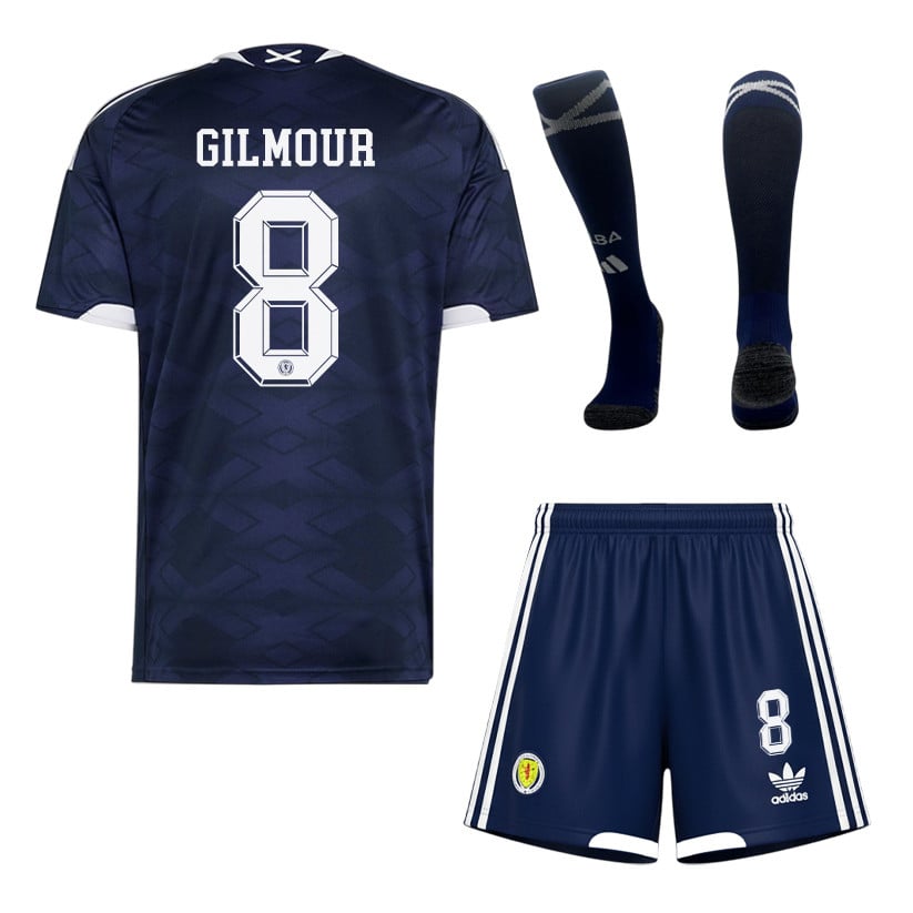 Billy Gilmour 8 Scotland 2026 Home Men Kit Set – Navy