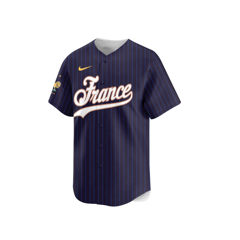 France 2026 Inspired Retro Soccer Baseball Jersey – Personalized Full Print
