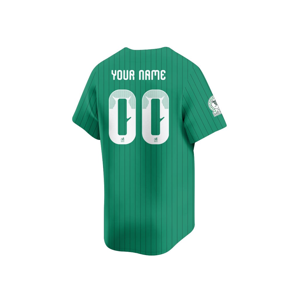 Mexico 2026 Inspired Retro Soccer Baseball Jersey – Personalized Full Print