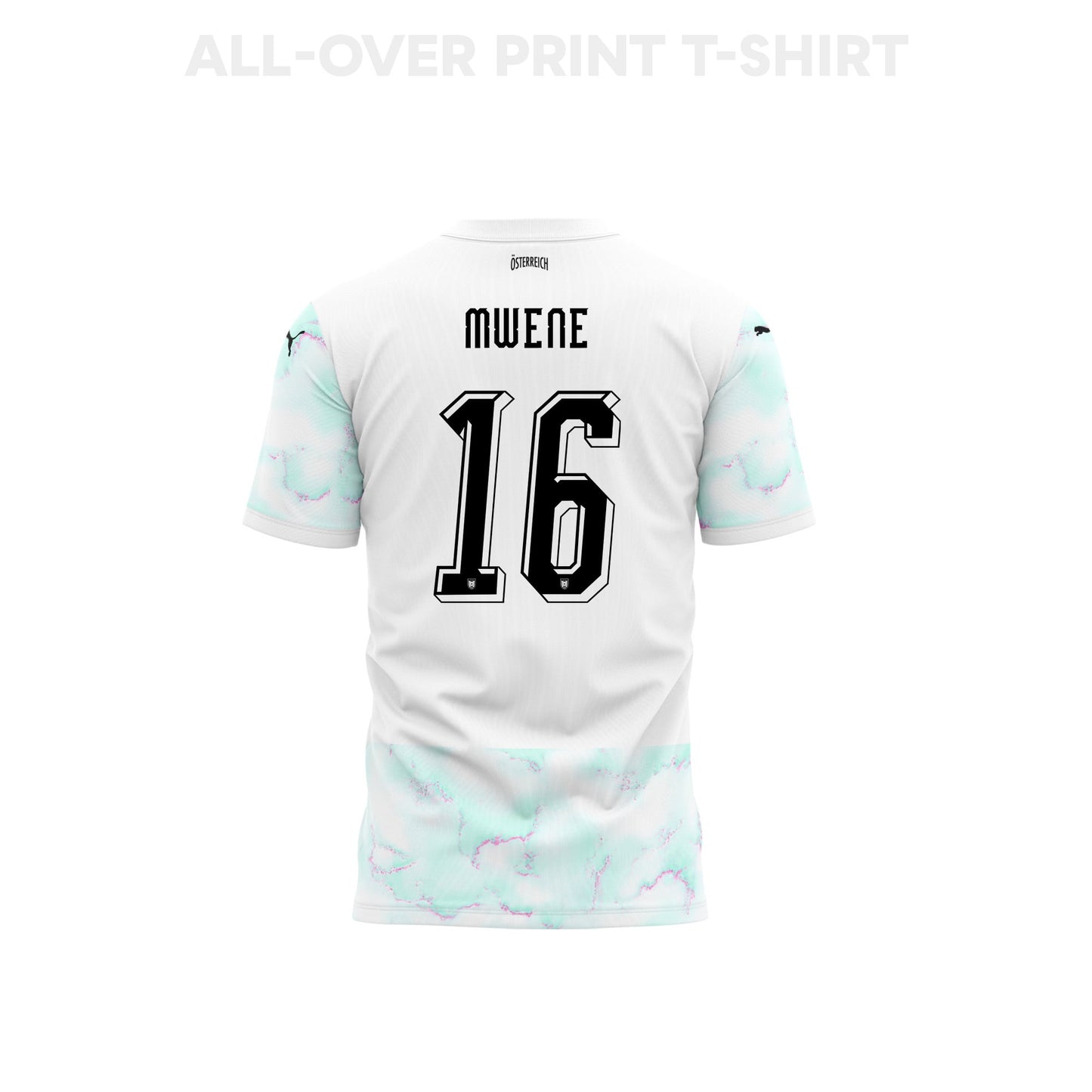 Phillipp Mwene 16 Austria 2026 Away 3D T-Shirt Fully Printed – Unisex, White