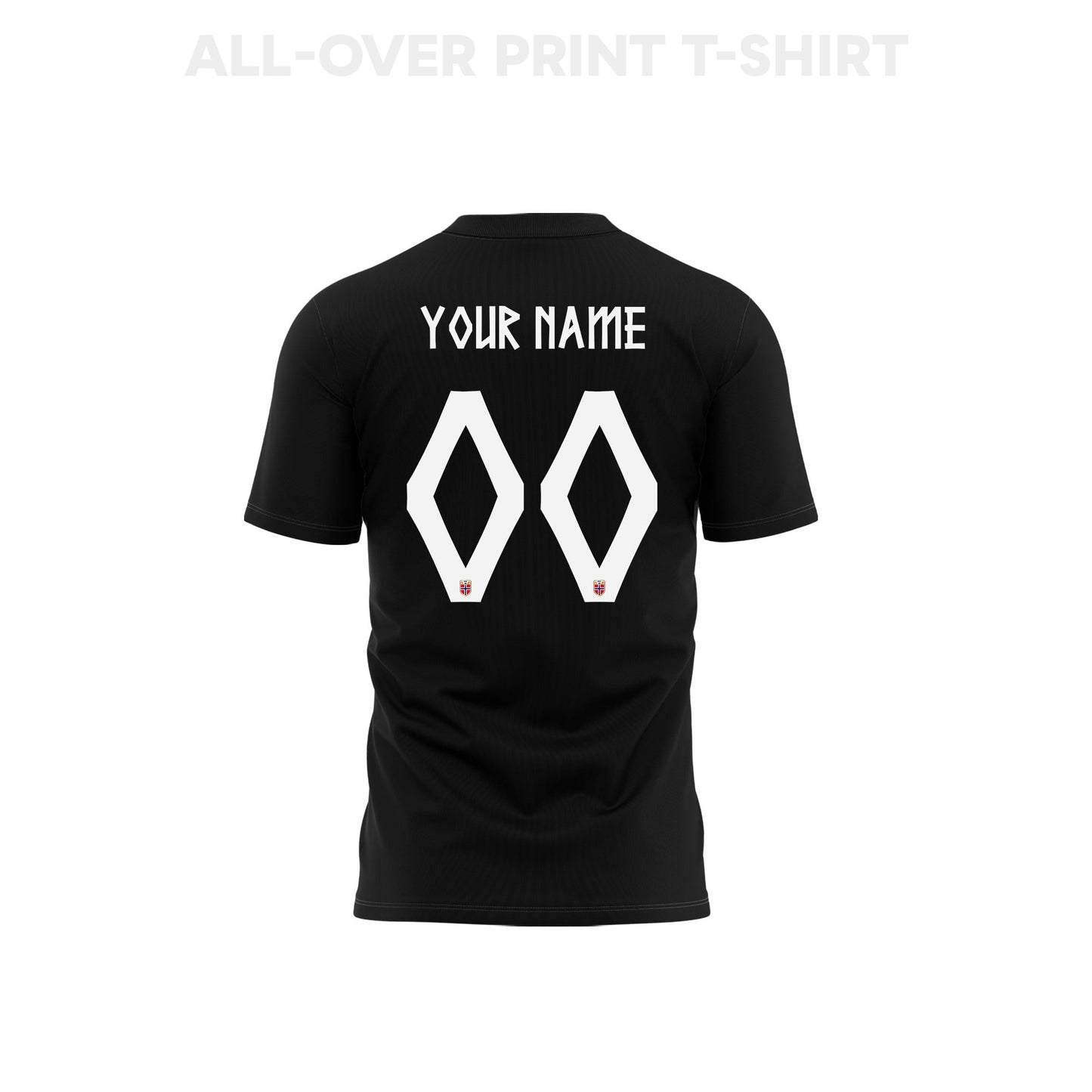 Norway 2026 Away 3D T-Shirt Fully Printed – Personalized – Unisex, Black