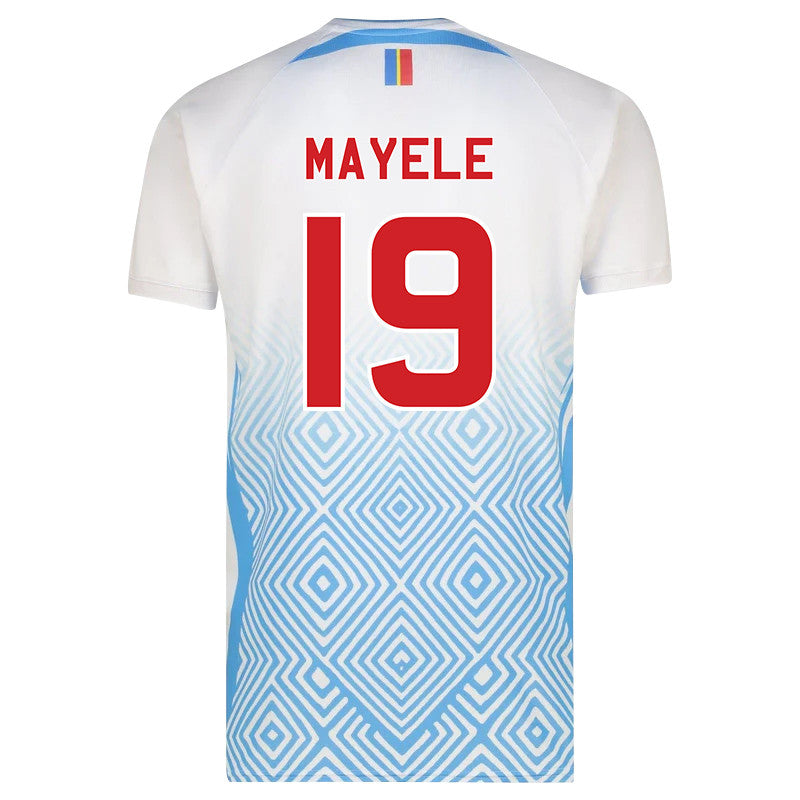 Fiston Mayele 19 DR Congo 2026 Away Jersey - White, Men