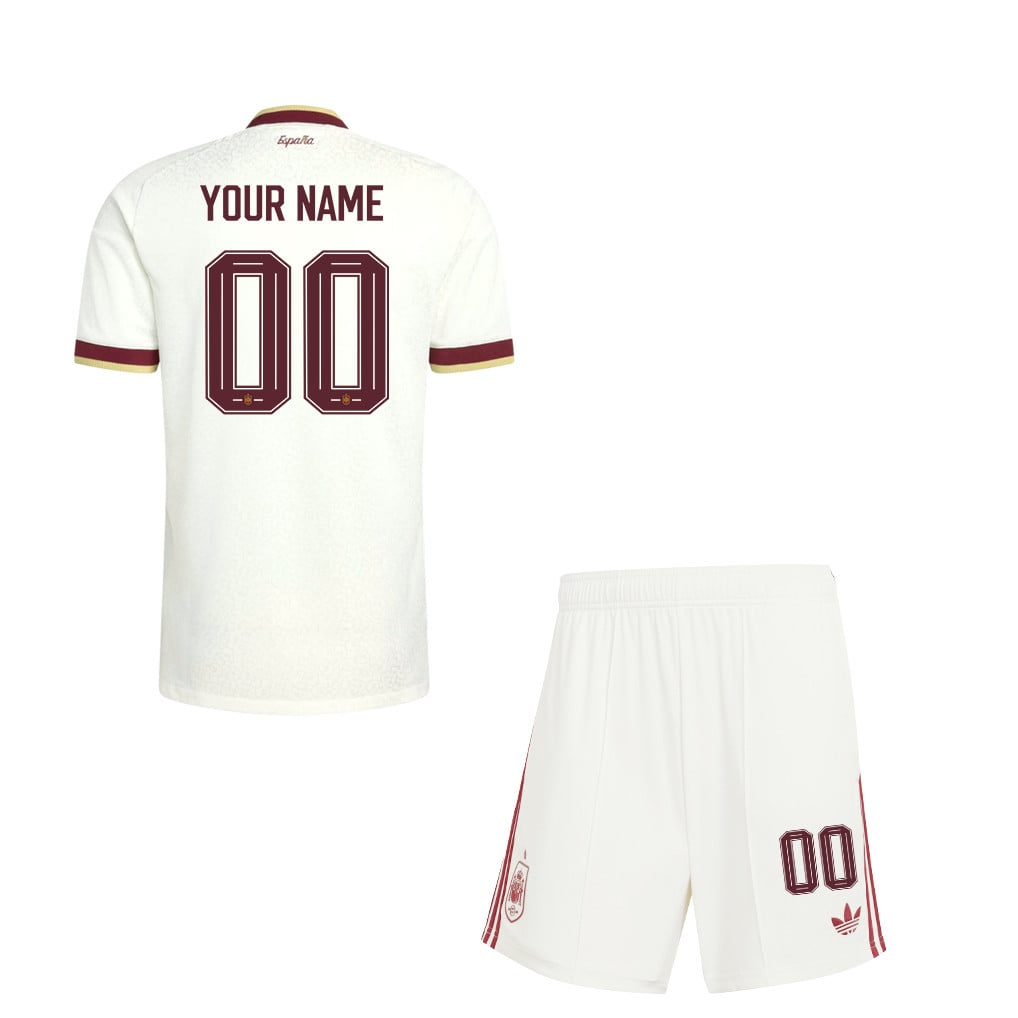 Spain 2026 Away Men Jersey & Shorts Set – Personalized - White