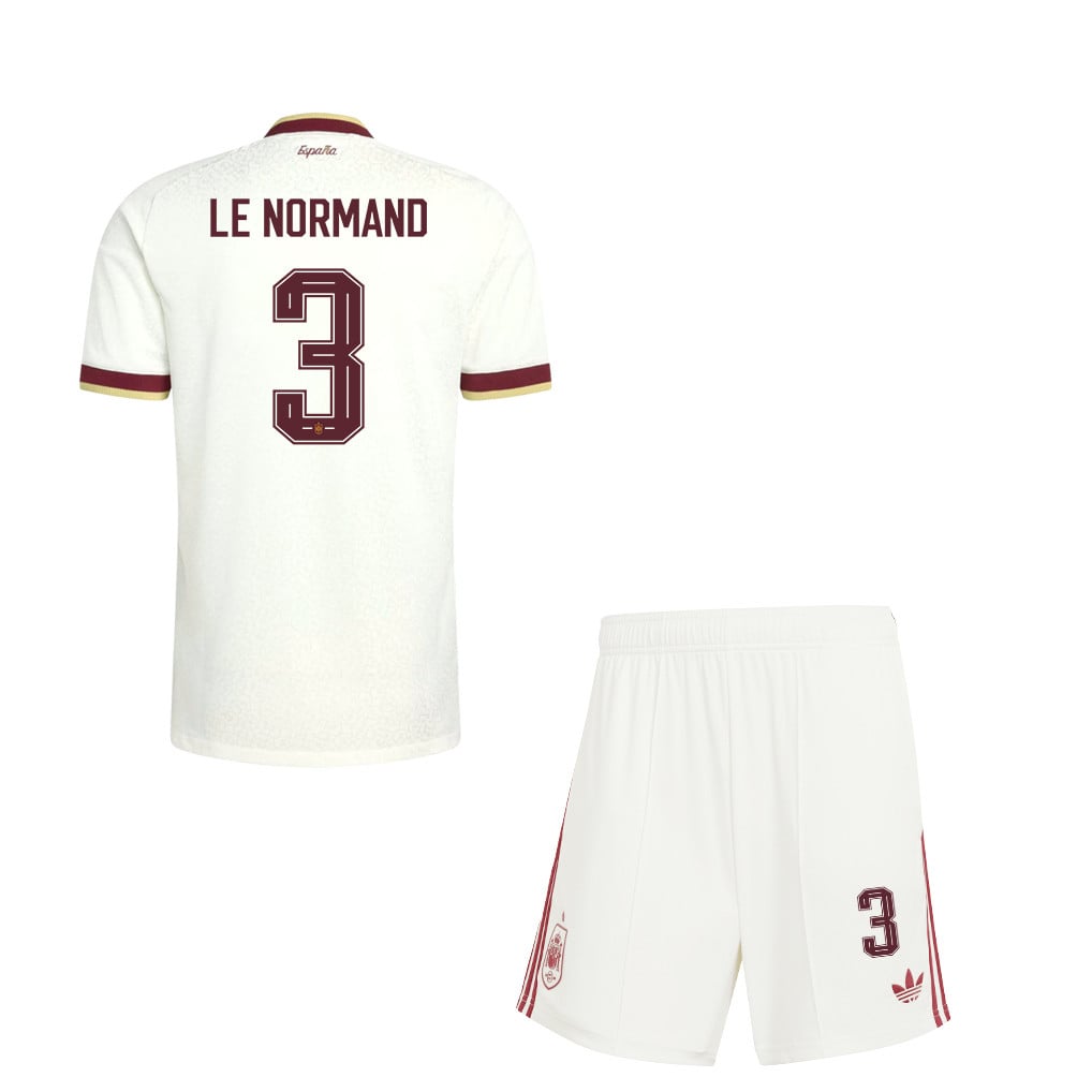 Robin Le Normand 3 Spain 2026 Away Men Jersey & Shorts Set – White