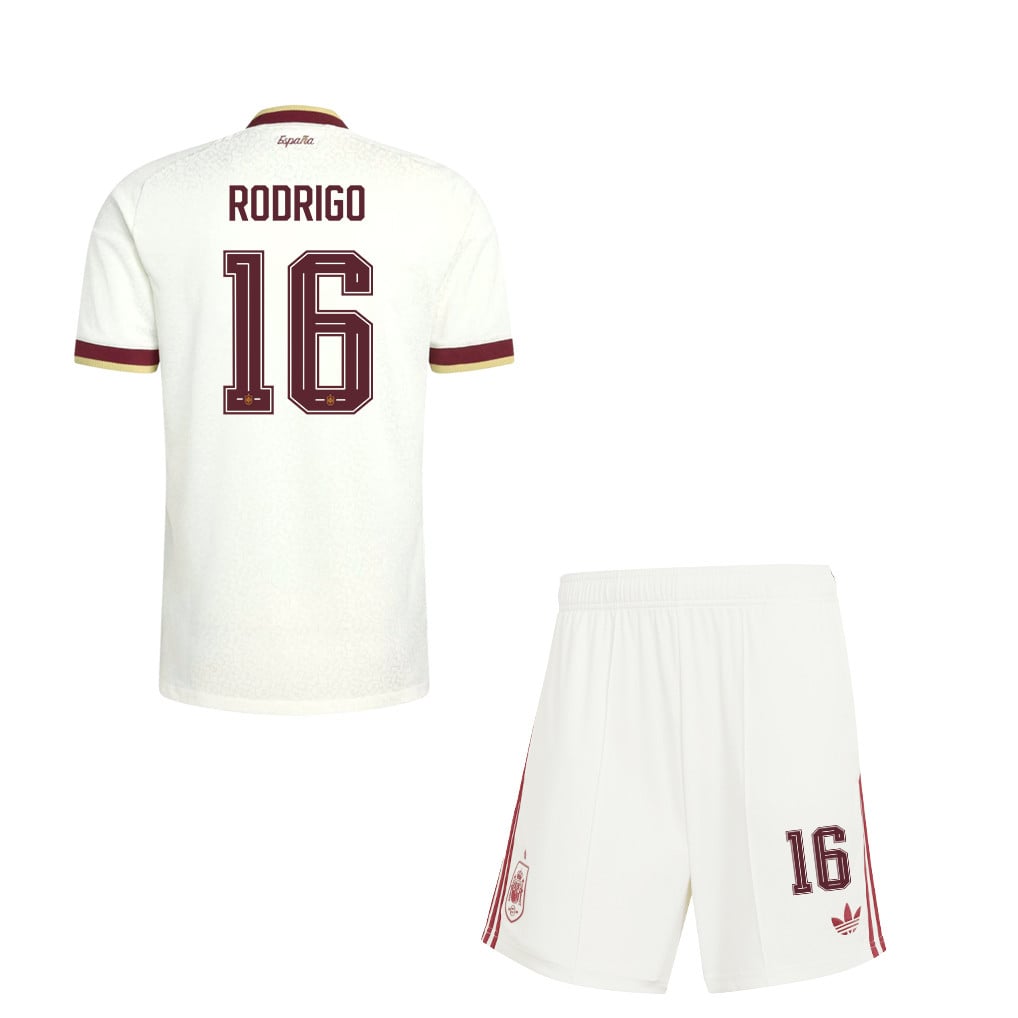 Rodri 16 Spain 2026 Away Men Jersey & Shorts Set – White