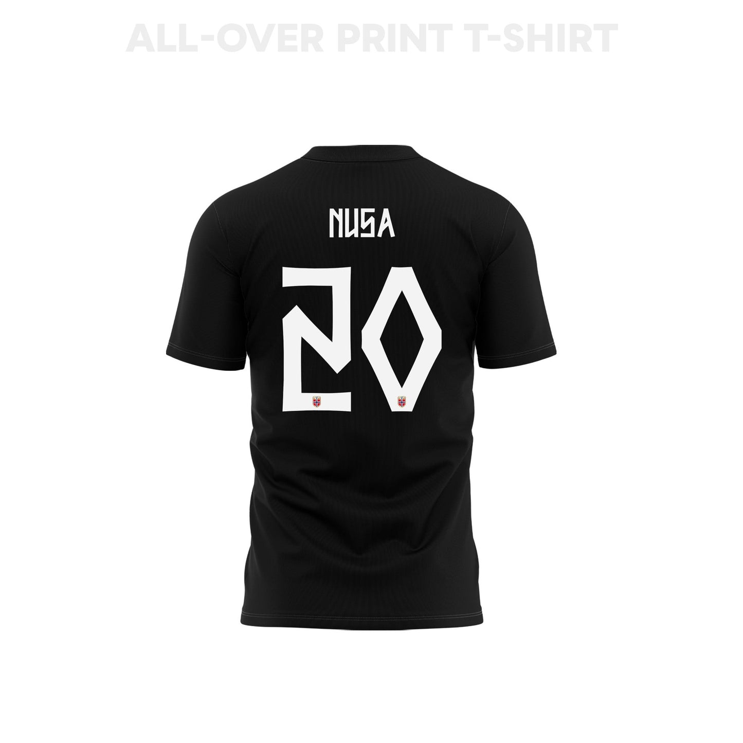 Antonio Nusa 20 Youth Norway 2026 Away 3D T-shirt Fully Printed – Black