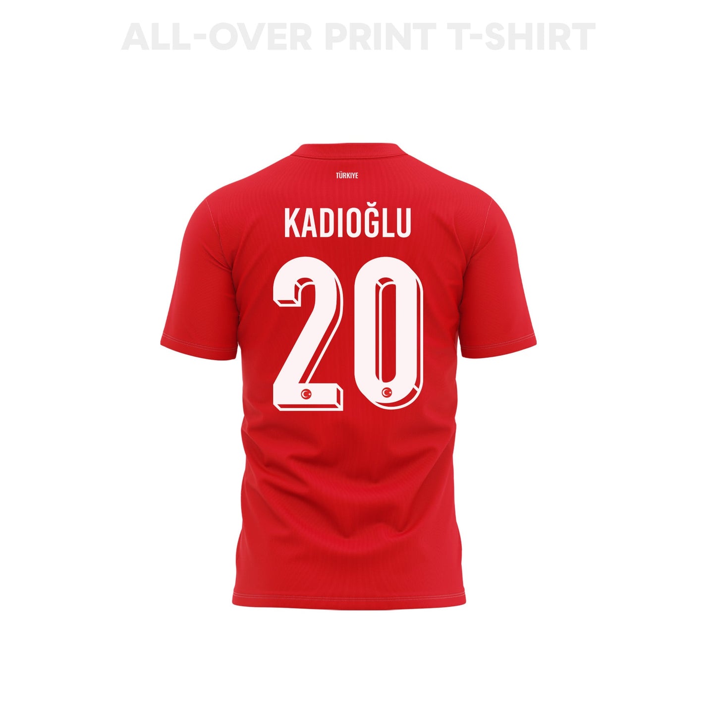 Ferdi Kadioglu 20 Youth Turkey 2026 Home 3D T-shirt Fully Printed – Red