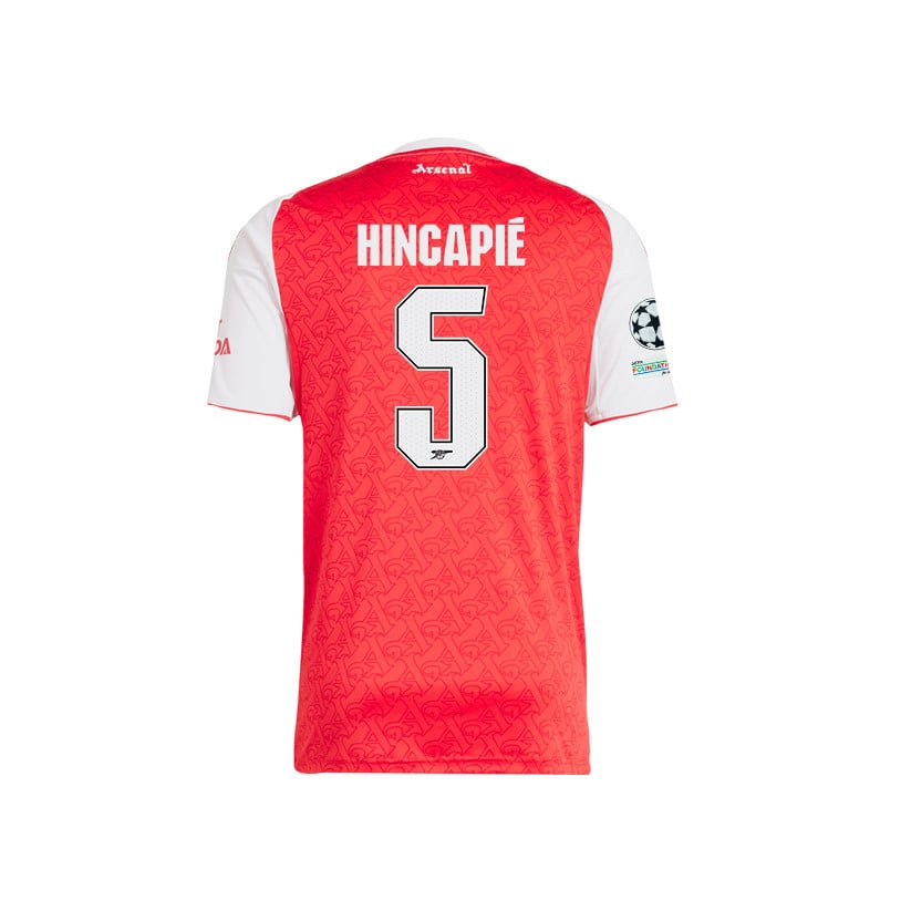 Piero Hincapié 5 Arsenal 25/26 Home Jersey – Final Match Details Edition, Red/White