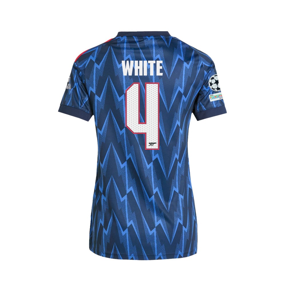 Ben White 4 Arsenal 25/26 Final Match Details Edition Away Jersey - Women, Navy
