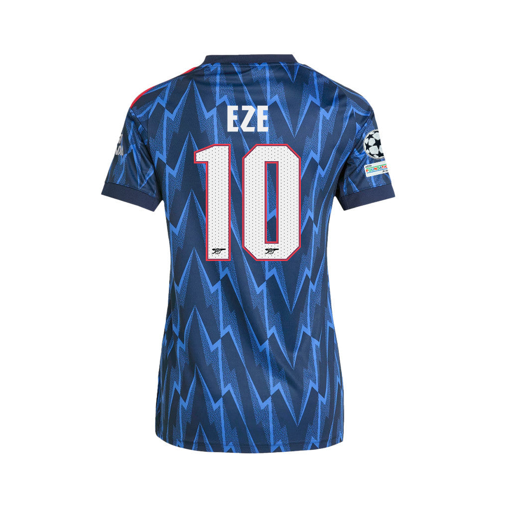 Eberechi Eze 10 Arsenal 25/26 Final Match Details Edition Away Jersey - Women, Navy