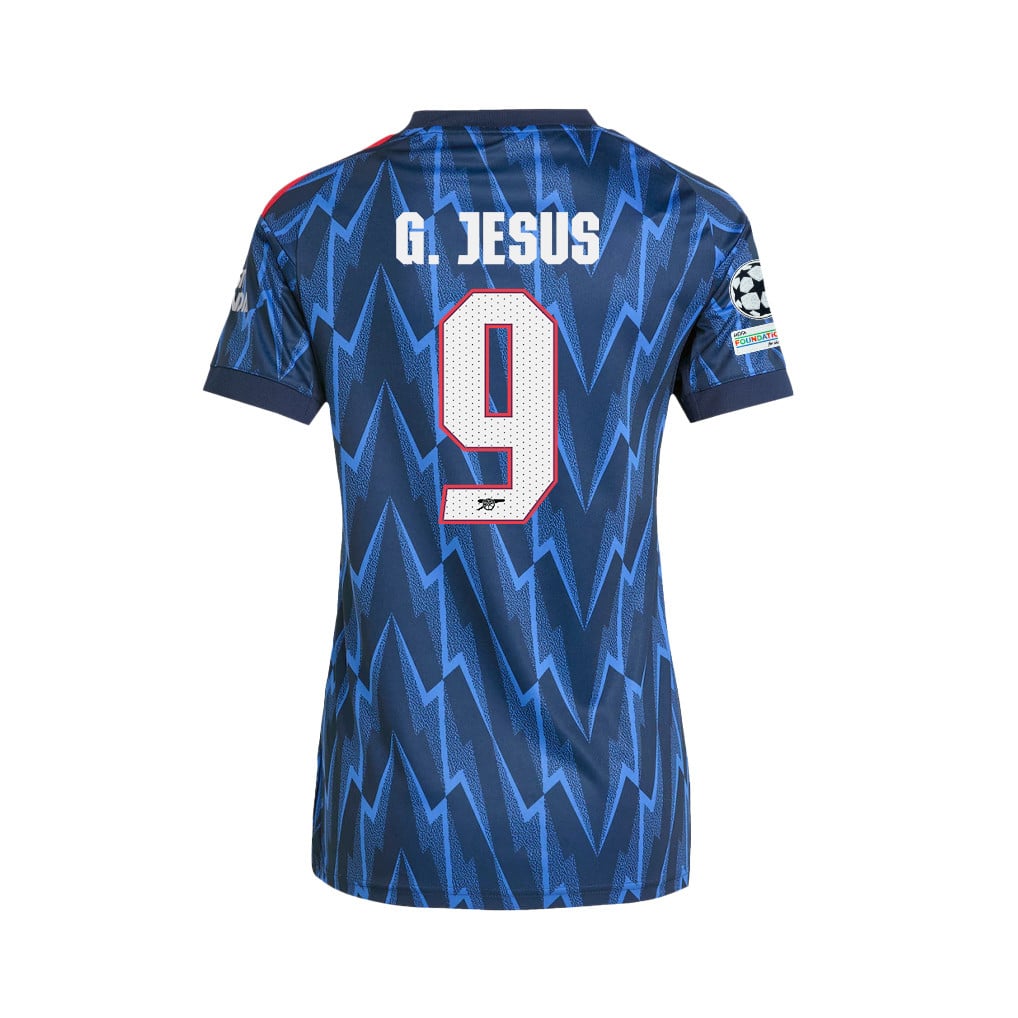 Gabriel Jesus 9 Arsenal 25/26 Final Match Details Edition Away Jersey - Women, Navy