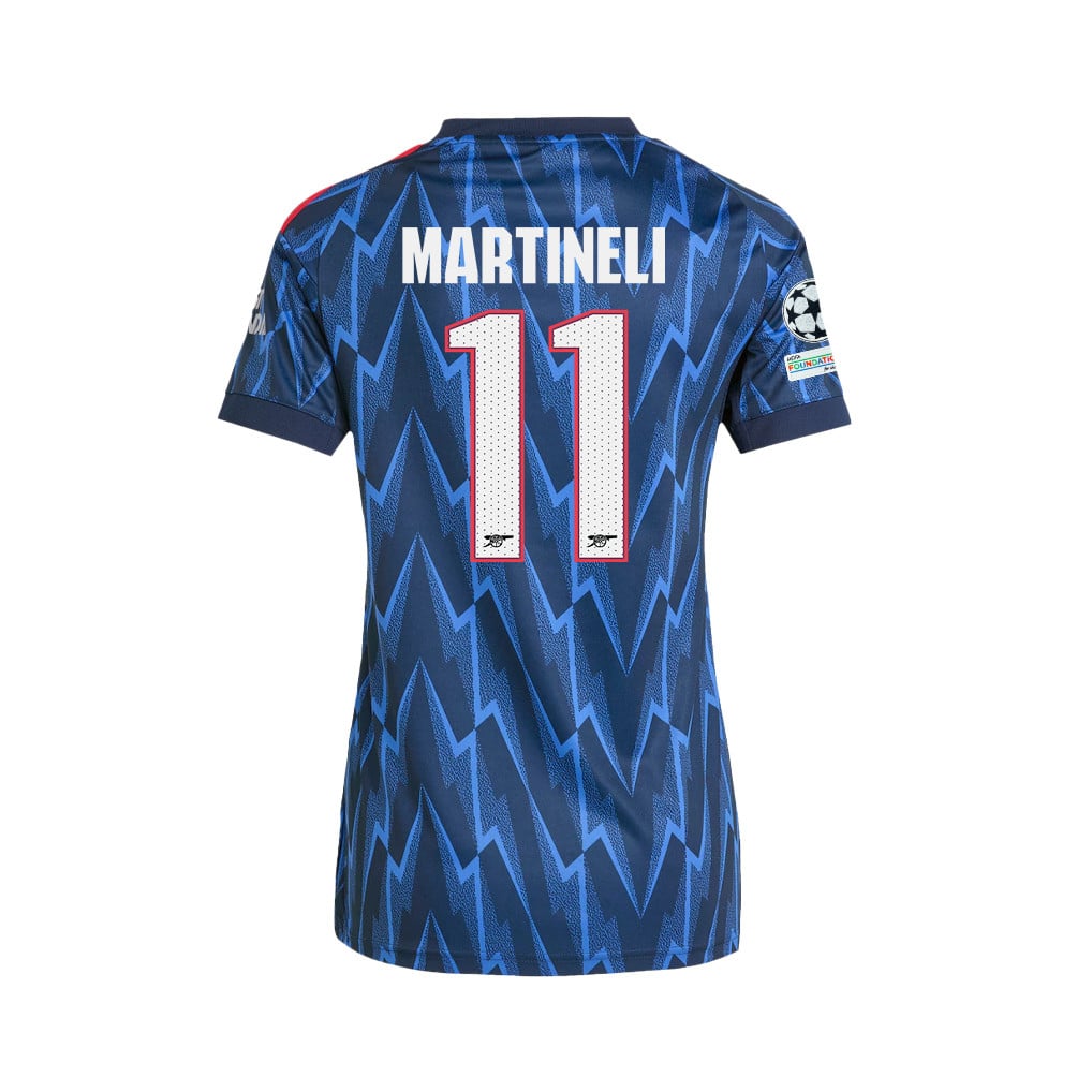 Gabriel Martinelli 11 Arsenal 25/26 Final Match Details Edition Away Jersey - Women, Navy