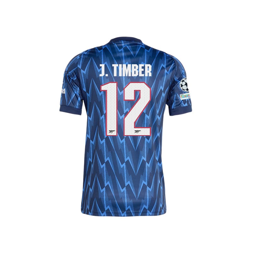 Jurriën Timber 12 Arsenal 25/26 Away Jersey – Final Match Details Edition, Navy