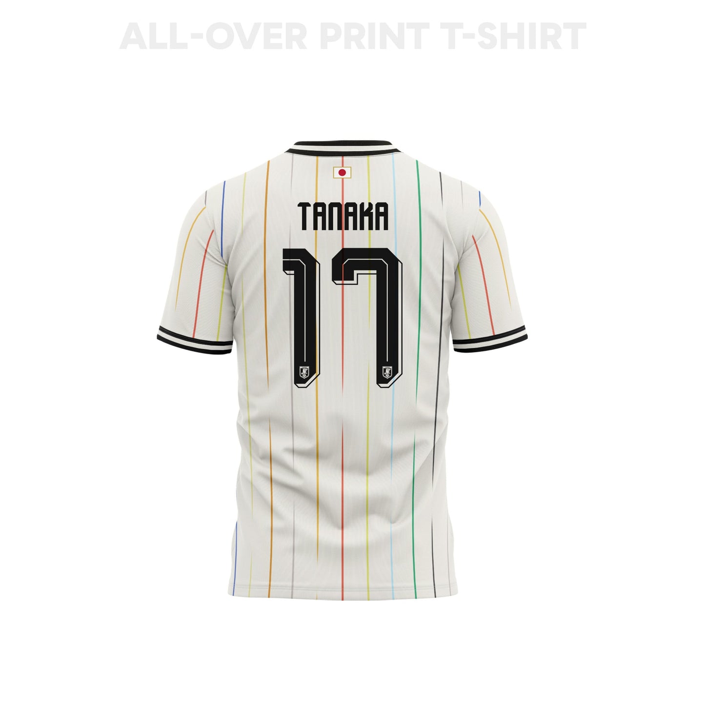 Ao Tanaka 17 Japan 2026 Youth Away 3D T-shirt Fully Printed – White