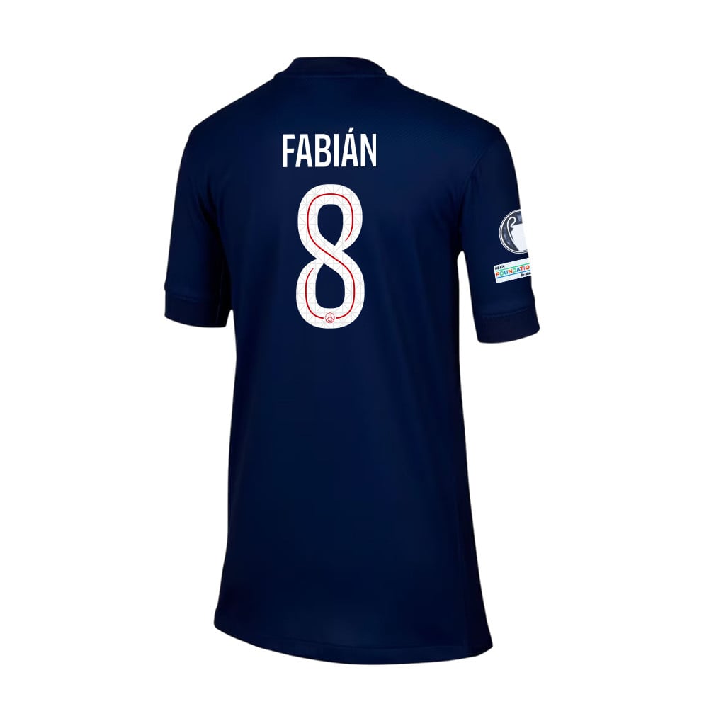 Fabián Ruiz 8 Paris Saint-Germain 2025/26 Final Match Detail Home Jersey – YOUTH, Navy