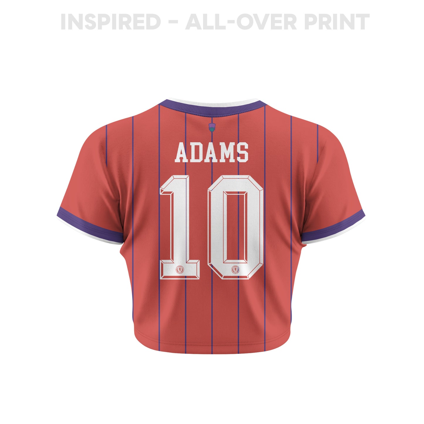 Che Adams 10 Scotland 2026 Women's Away All-Over Print Cropped Jersey - Red